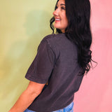 Count Your Lucky Stars Graphic Tee - Vintage Black - Lace and Grace Boutique