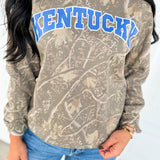 Kentucky Camo Crewneck Sweatshirt - Lace and Grace Boutique
