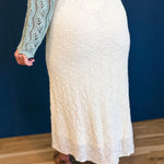 Floral Lace Midi Skirt - Cream - Lace and Grace Boutique