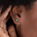 Natural Life Stud Earrings - Turquoise Daisy