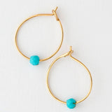 Natural Life Tiny Hoop Earrings - Turquoise