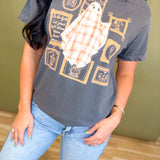 Be The Light Quilted Ghost Graphic Tee - Pepper