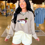 Mallard Duck Knit Sweater - Dark Flax - Lace and Grace Boutique