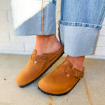 Birkenstock Boston Oiled Leather Clog - Cognac - Lace and Grace Boutique