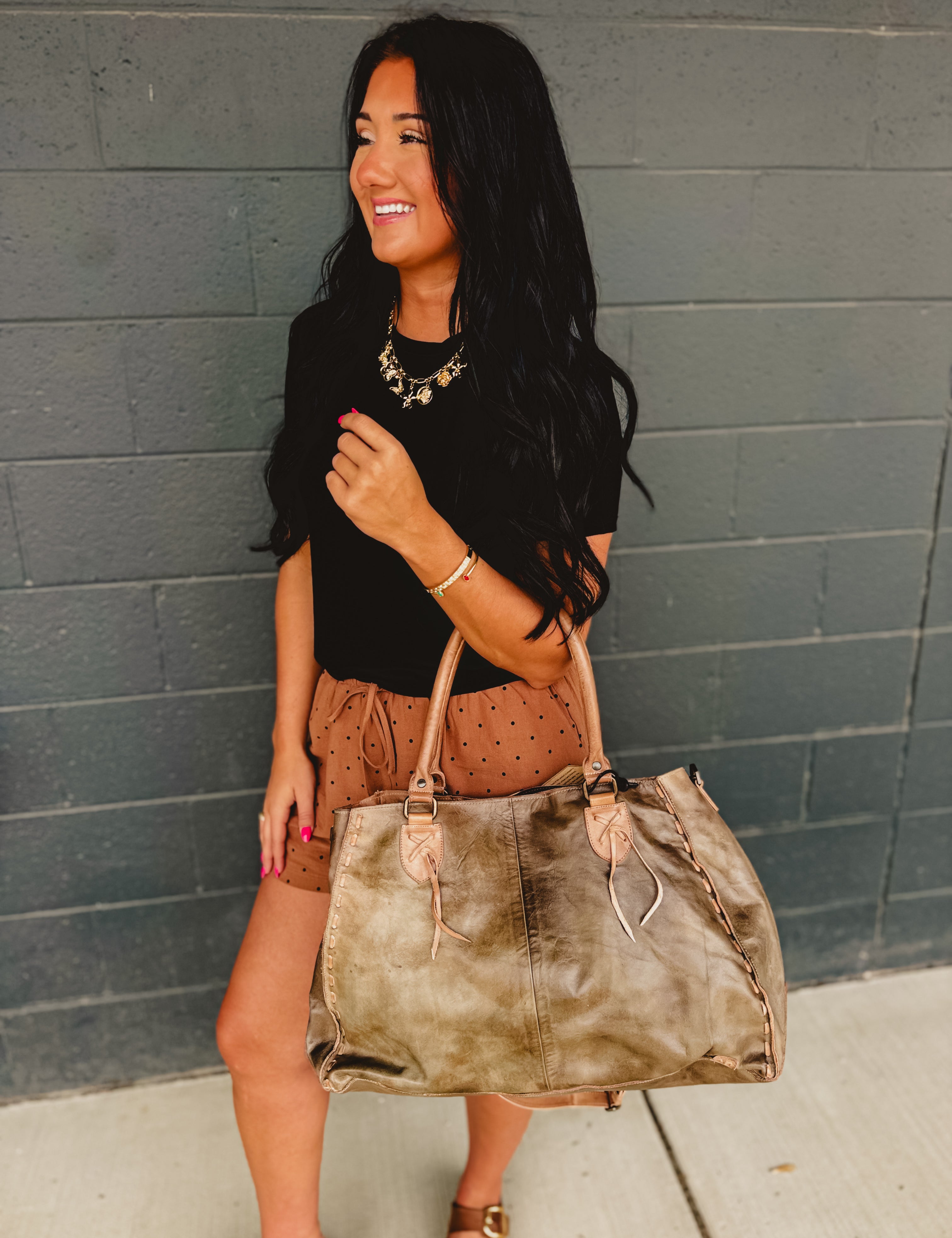 Bed|Stu Rockaway Shoulder Bag - Taupe Oats Rustic - Lace and Grace Boutique