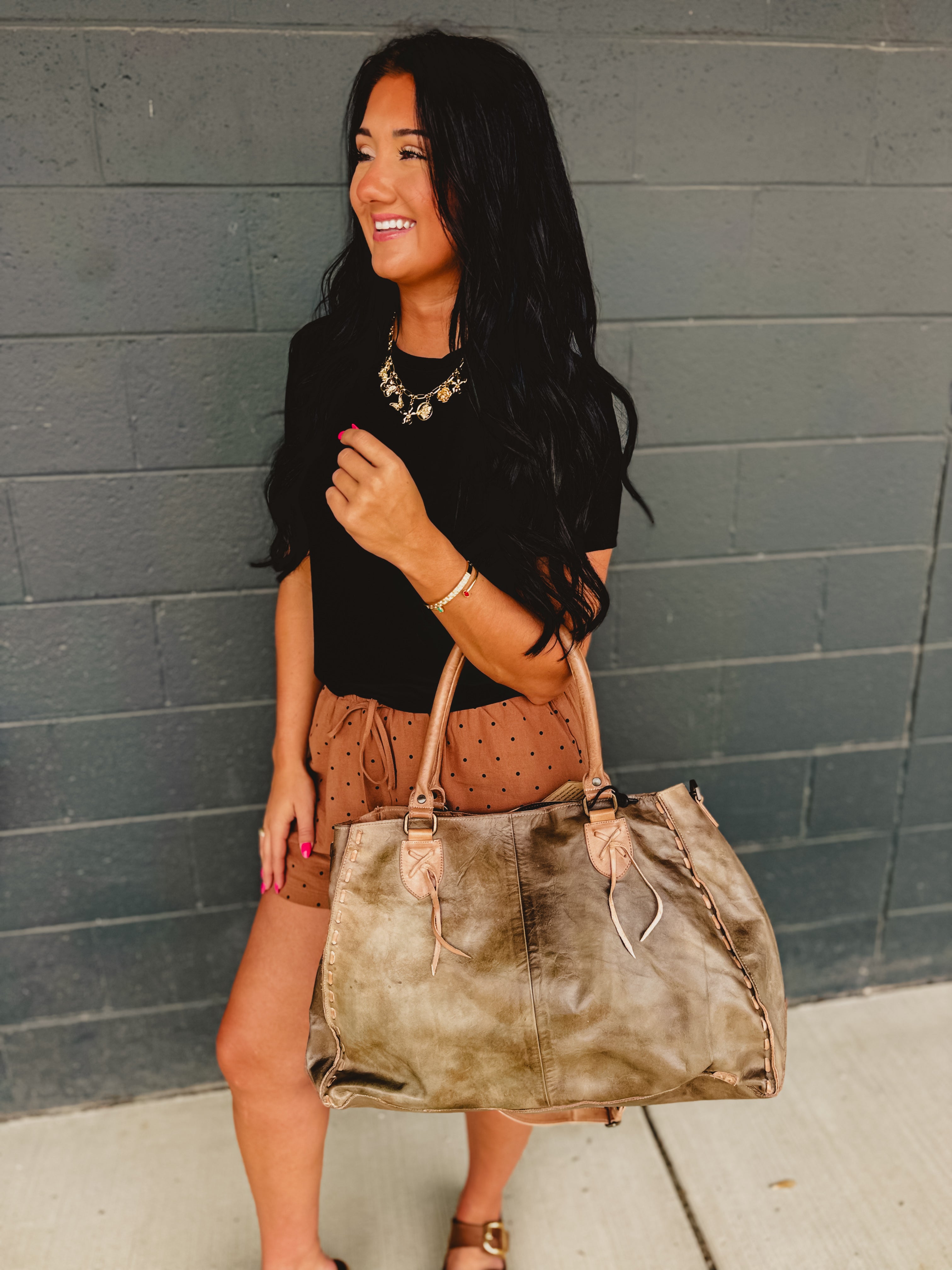 Bed|Stu Rockaway Shoulder Bag - Taupe Oats Rustic - Lace and Grace Boutique