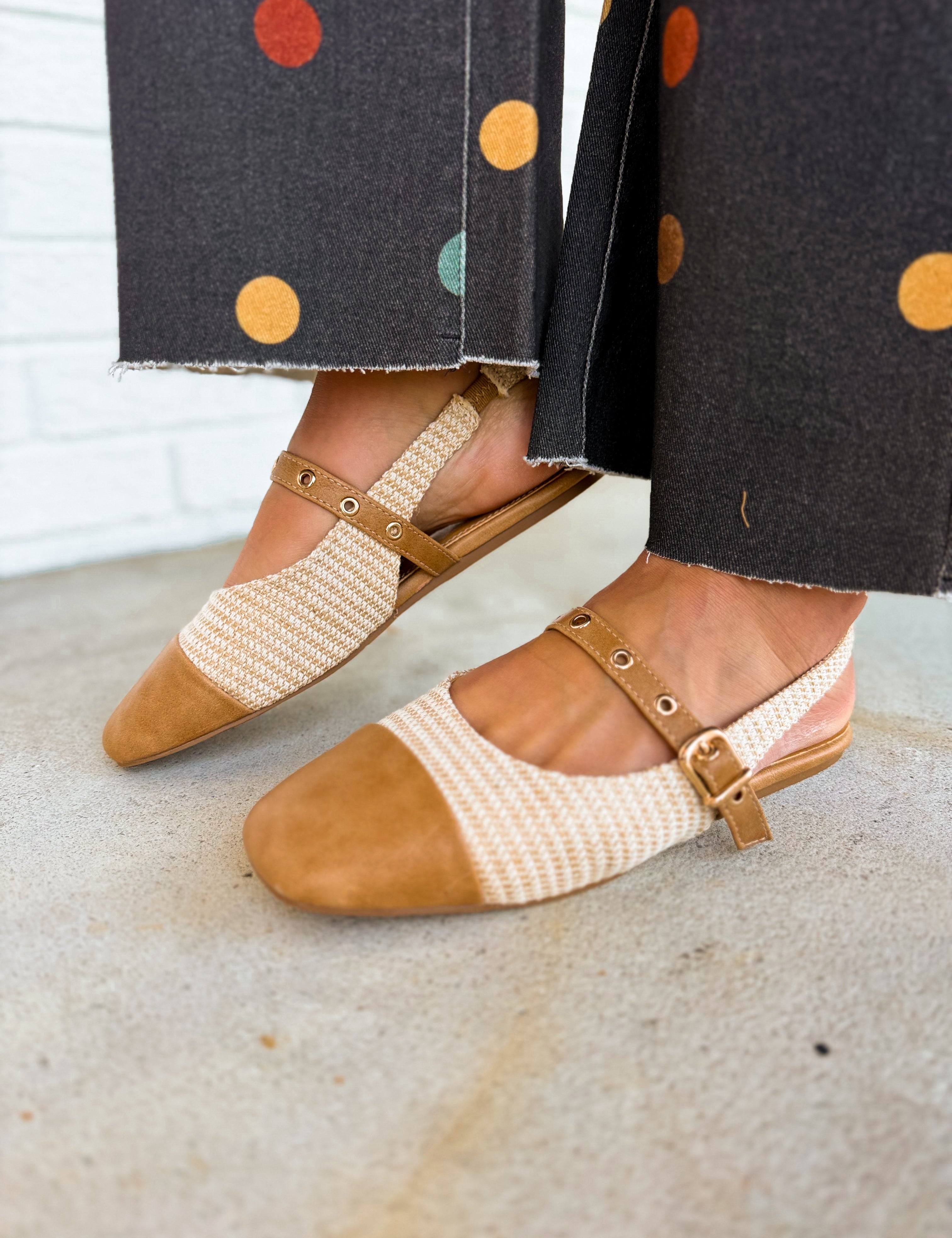 Poker Face Slingback Flat by Corkys - Raffia - Lace and Grace Boutique