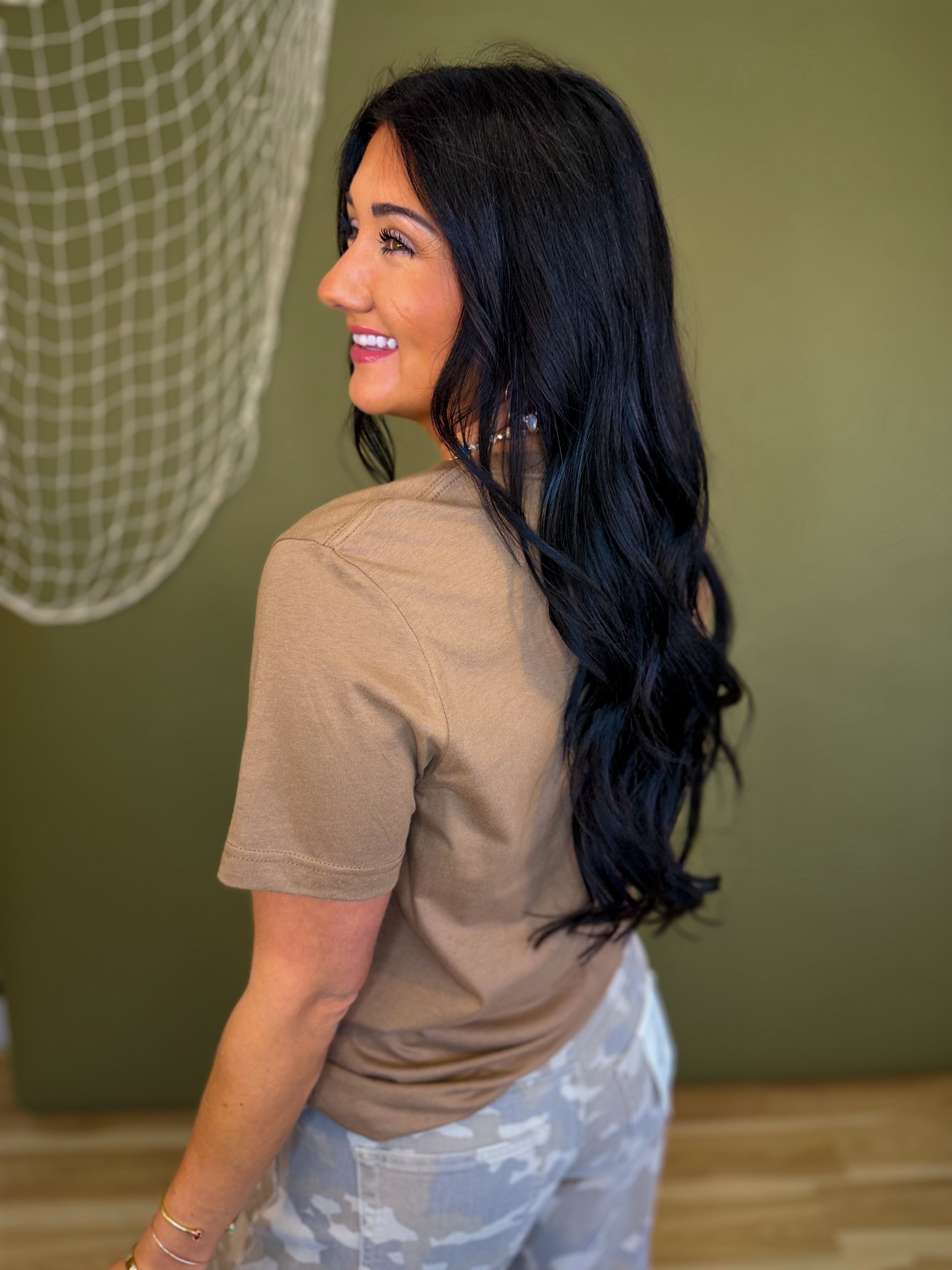 Take A Hike Graphic Tee - Vintage Brown - Lace and Grace Boutique
