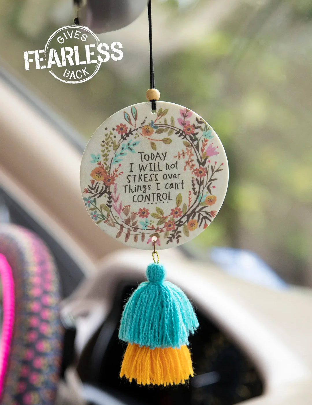 Natural Life Car Air Freshener - I Will Not Stress - Lace and Grace Boutique