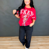 Ohio State Buckeyes Split Oversized Graphic Tee - Red