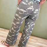 Camouflage Print Stretch Wide Leg Pants - Lace and Grace Boutique
