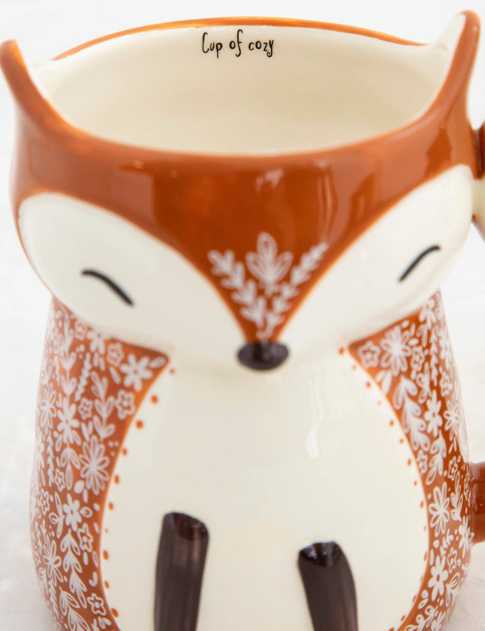 Natural Life Folk Art Mug - Francis The Fox - Lace and Grace Boutique