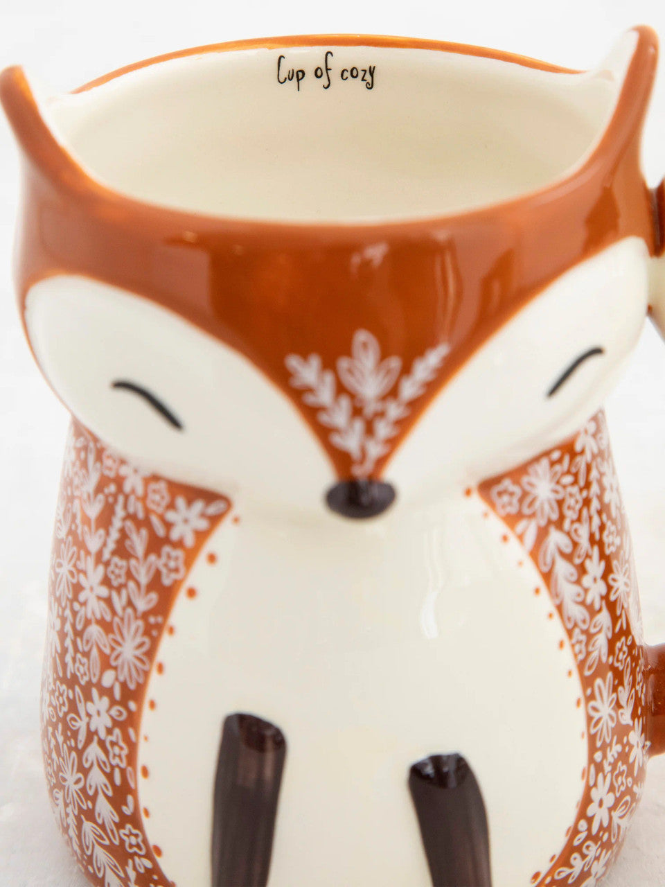 Natural Life Folk Art Mug - Francis The Fox - Lace and Grace Boutique