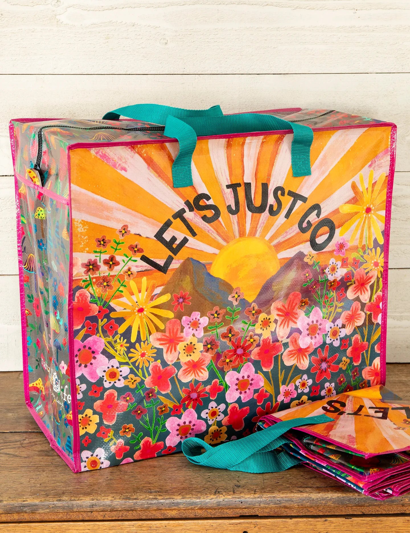 Natural Life Pack-It-All Zippered Tote - Let's Just Go - Lace and Grace Boutique