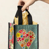 Natural Life Small Happy Bags, Set of 3 - Teal Heart