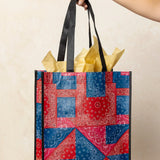 Natural Life XL Happy Bags, Set of 3 - Bandana Patchwork Red