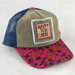 Natural Life Canvas Trucker Hat - Happy To Be Here - Lace and Grace Boutique