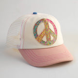 Natural Life Canvas Trucker Hat - Peace Sign - Lace and Grace Boutique