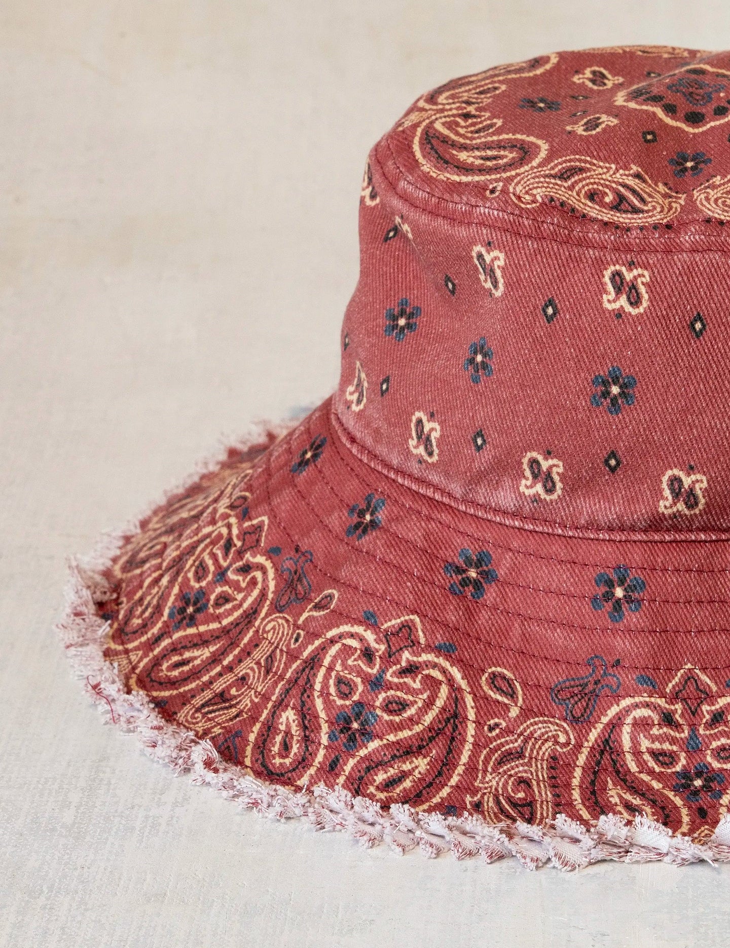 Natural Life Sandy Days Bucket Hat - Red Brick Bandana - Lace and Grace Boutique