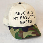 Natural Life Embroidered Trucker Hat - Rescue - Lace and Grace Boutique