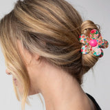 Natural Life Daisy Flower Hair Clip - Peach Floral
