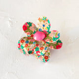 Natural Life Daisy Flower Hair Clip - Peach Floral