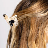 Natural Life Hair Clip - White Dog