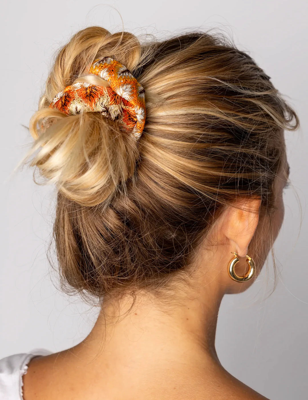 Natural Life Crochet Scrunchie - Burnt Orange - Lace and Grace Boutique