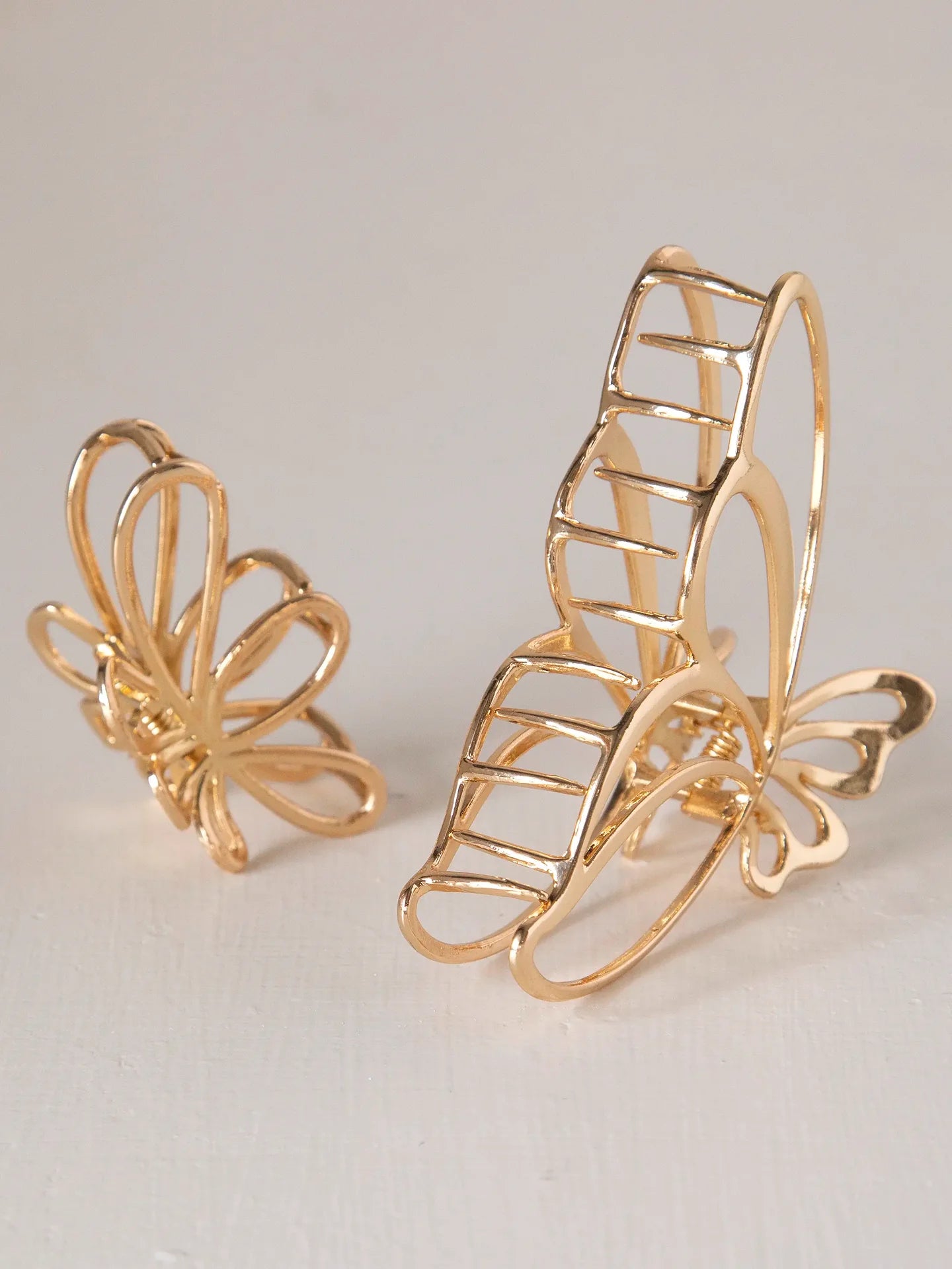 Natural Life Butterfly Hair Claw Clips, Set Of 2 - Gold - Lace and Grace Boutique
