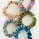 Natural Life Velvet Scrunchies, Set of 5 - Olive - Lace and Grace Boutique