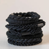 Natural Life Textured Hair Ties, Set of 10 - Black