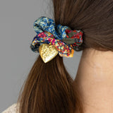 Natural Life Locket Scrunchie - Bright Patchwork - Lace and Grace Boutique