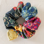 Natural Life Locket Scrunchie - Bright Patchwork - Lace and Grace Boutique