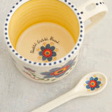 Natural Life Hazel Mug & Spoon Set - Thankful Grateful - Lace and Grace Boutique