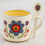 Natural Life Hazel Mug & Spoon Set - Thankful Grateful - Lace and Grace Boutique