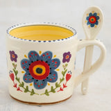 Natural Life Hazel Mug & Spoon Set - Thankful Grateful - Lace and Grace Boutique