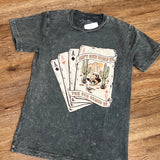 Ain't Going Down Mineral Wash Graphic Tee - Stone Gray