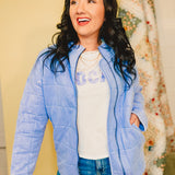 Quilted Cotton Jacket - Skies Blue