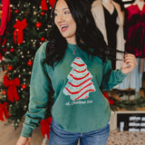 Oh Christmas Tree Fleece Sweatshirt - Blue Spruce