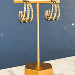 Layered Tapered Hoop Earrings - Gold - Lace and Grace Boutique
