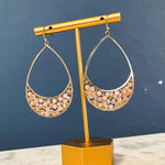 Teardrop Gold Bead Earrings - Lace and Grace Boutique