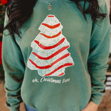 Oh Christmas Tree Fleece Sweatshirt - Blue Spruce