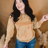 Western Vintage Washed Distressed Sweatshirt - Taupe