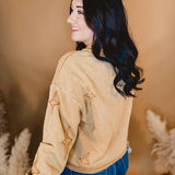 Western Vintage Washed Distressed Sweatshirt - Taupe