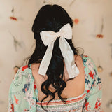 Organza Hair Bow - Champagne - Lace and Grace Boutique