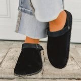 Birkenstock Lutry Premium Suede Clog - Black