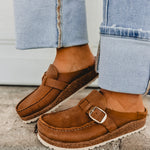 Birkenstock Buckley Oiled Leather Clogs - Cognac - Lace and Grace Boutique
