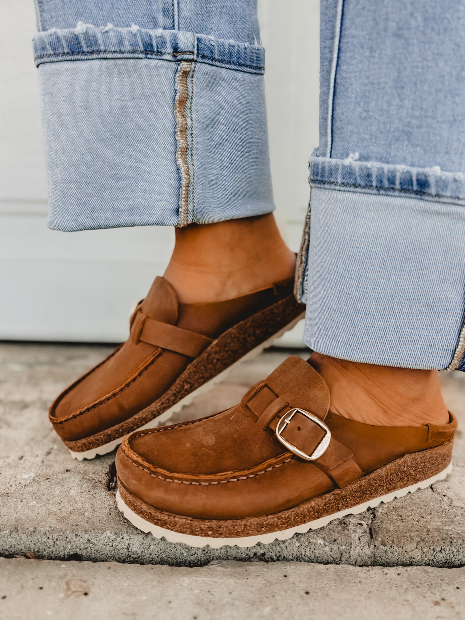 Birkenstock Buckley Oiled Leather Clogs - Cognac - Lace and Grace Boutique