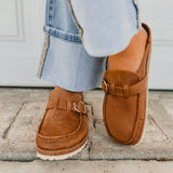 Birkenstock Buckley Oiled Leather Clogs - Cognac - Lace and Grace Boutique