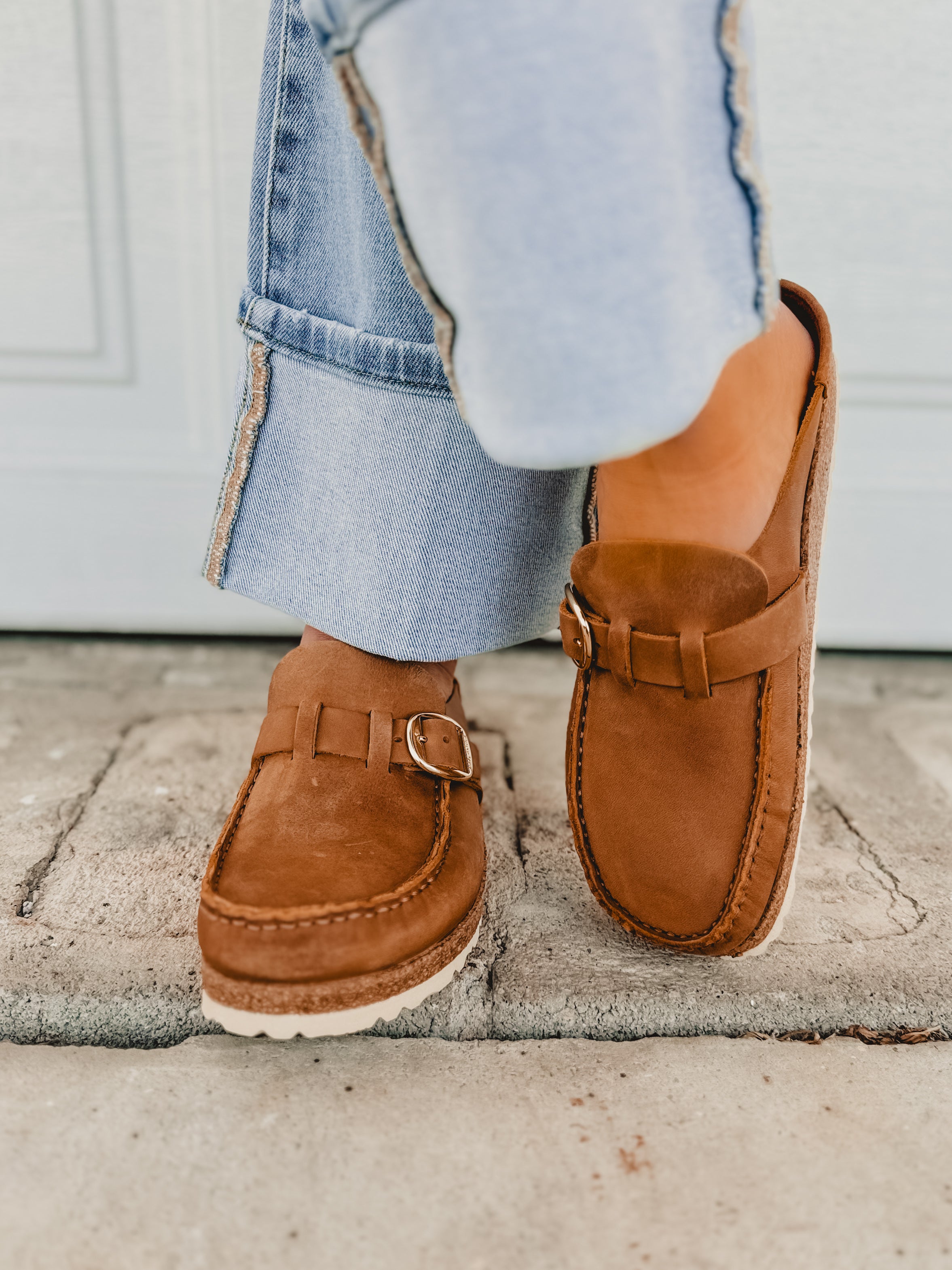Birkenstock Buckley Oiled Leather Clogs - Cognac - Lace and Grace Boutique